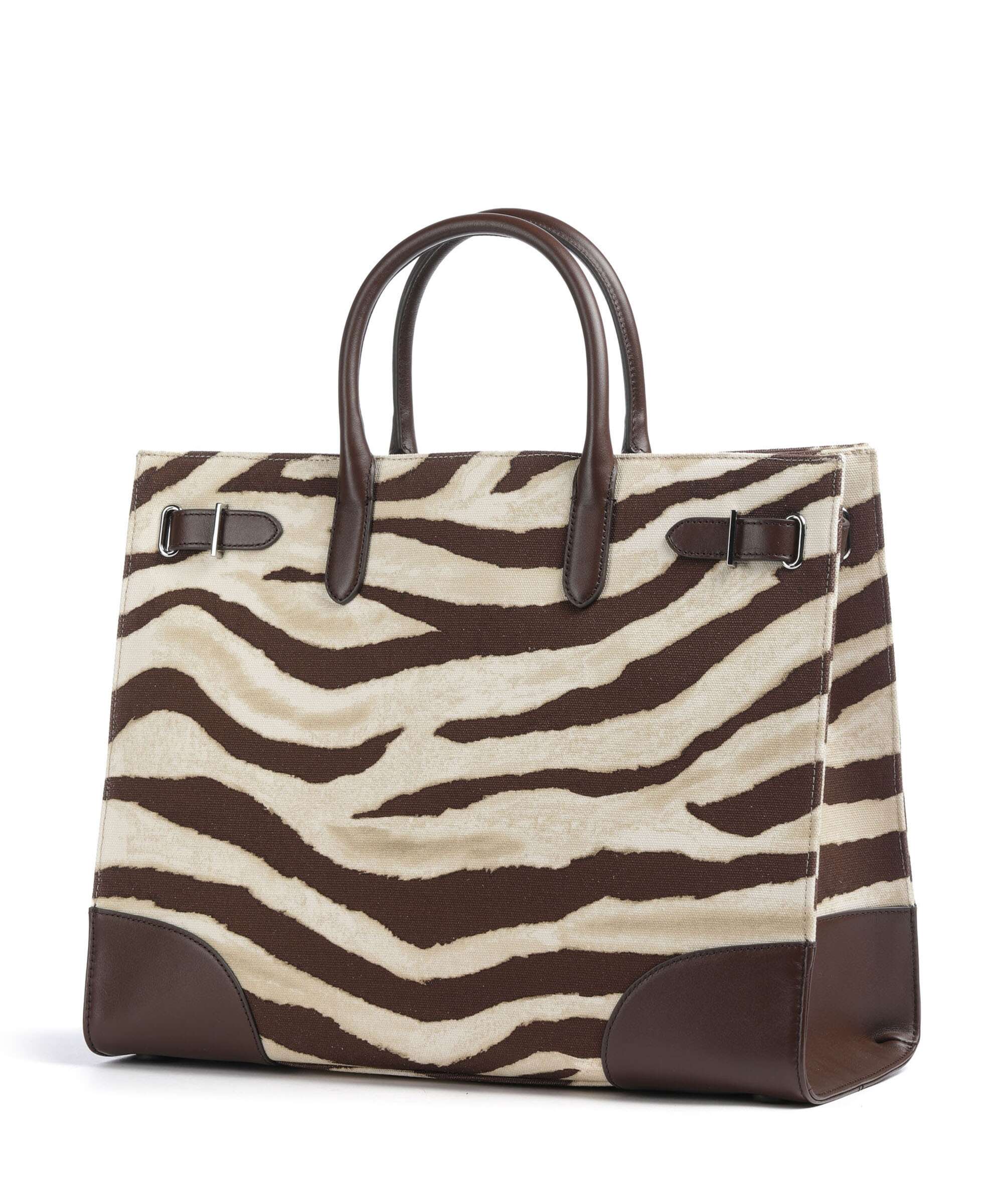 Lauren Ralph Lauren Devyn 42 Handbag zebra/dark hickory