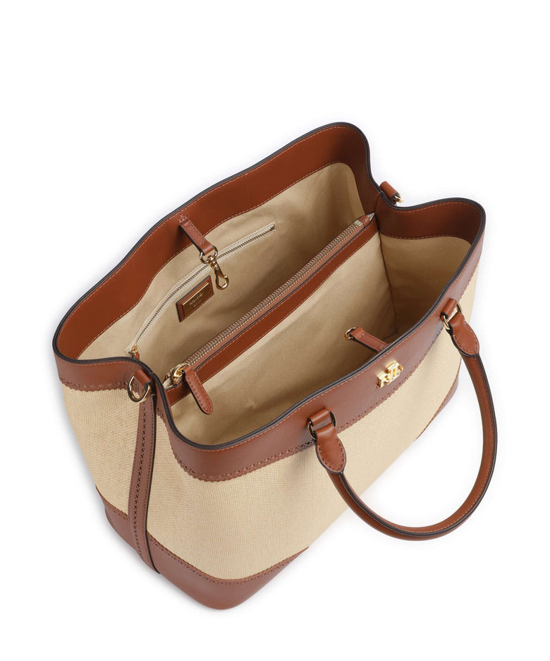Lauren Ralph Lauren Marcy 36 Handbag dark natural/lauren tan