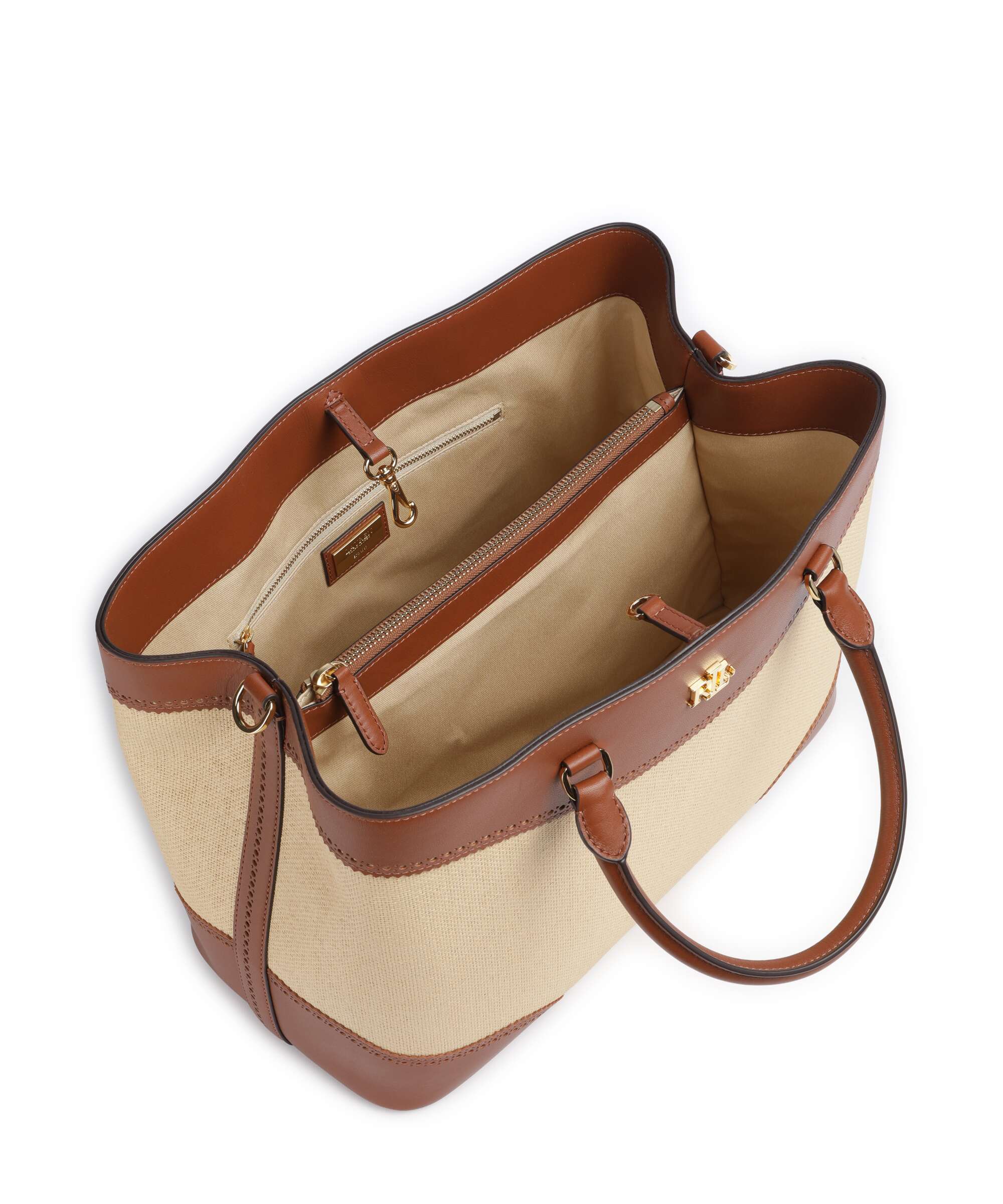 Lauren Ralph Lauren Marcy 36 Handbag dark natural/lauren tan