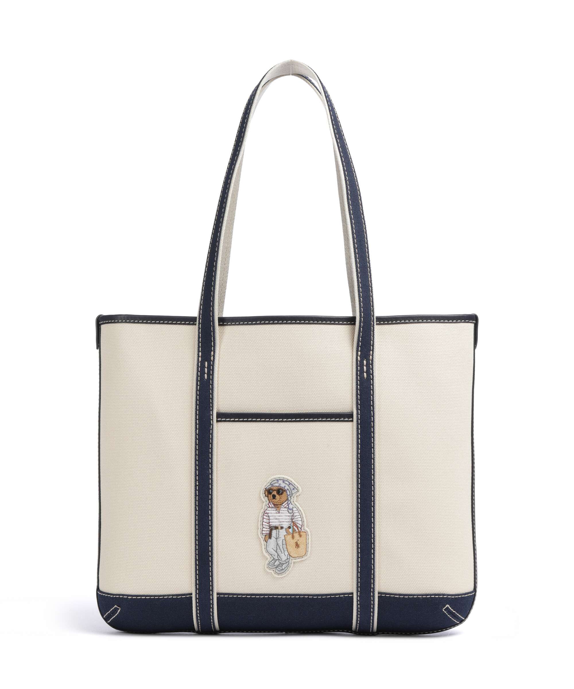 Polo Ralph Lauren Canvas Small Tote bag ecru/newport navy