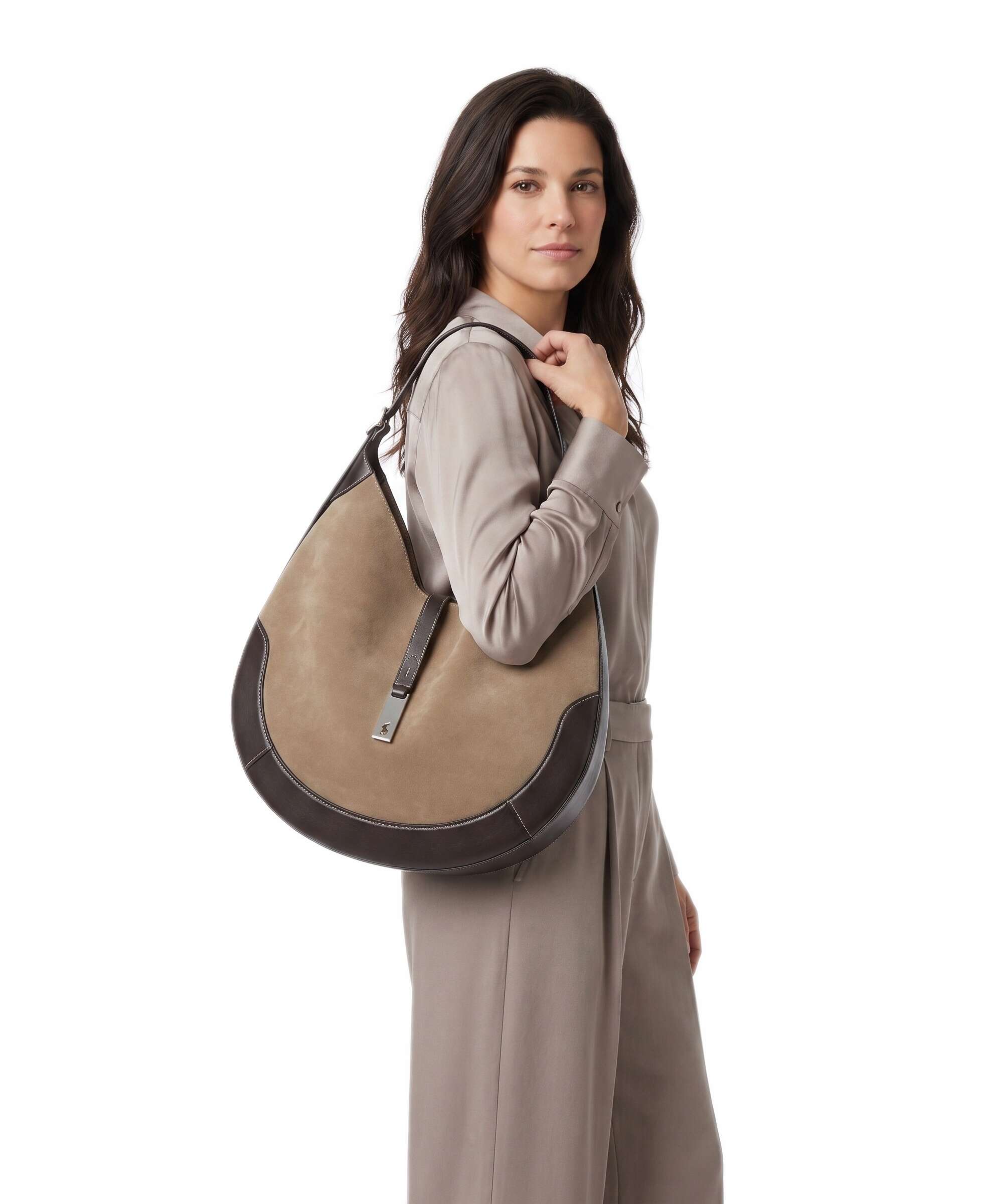 Polo Ralph Lauren ID Collection Medium Hobo bag clay/tobacco