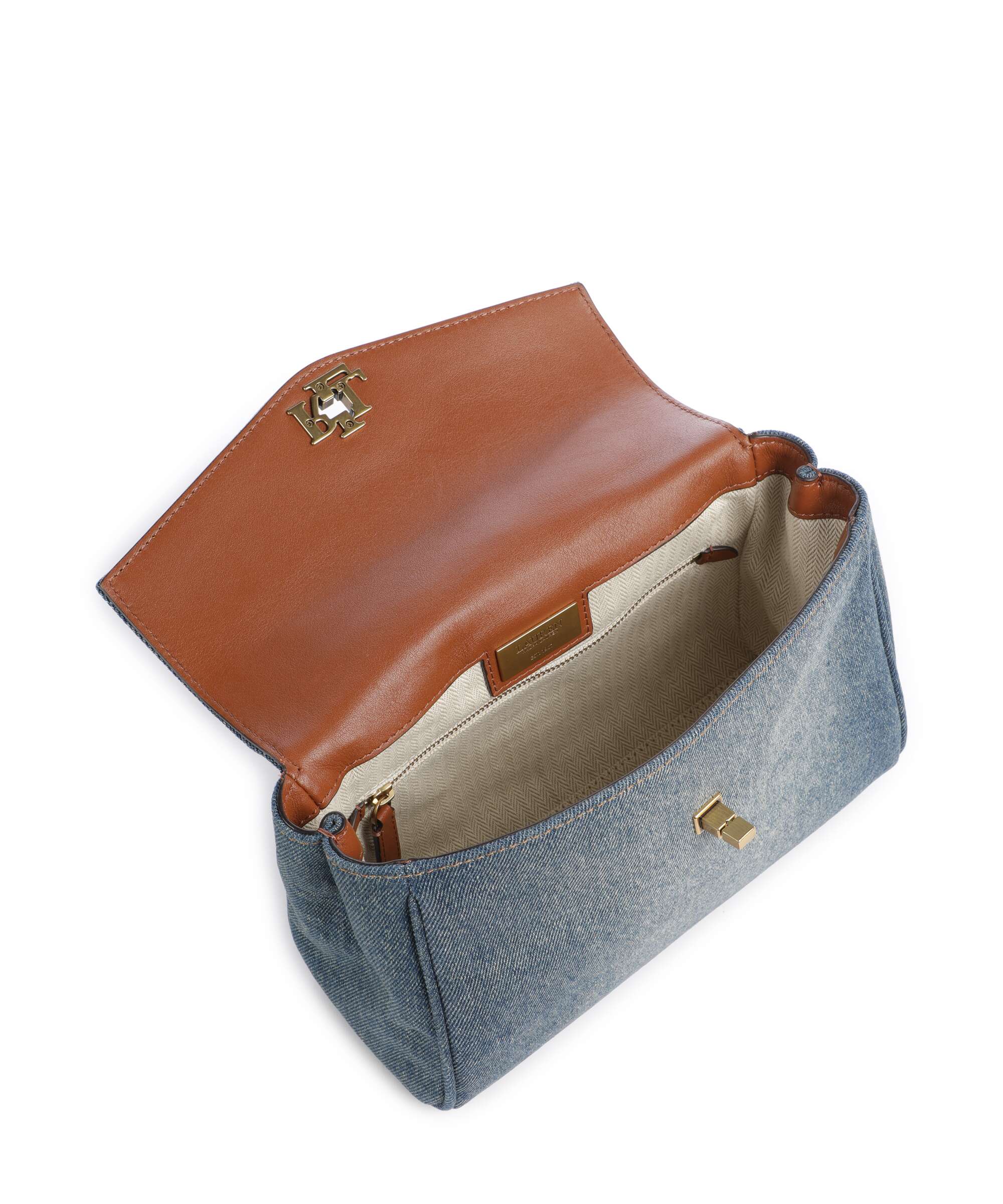 Lauren Ralph Lauren Farrah Small Handbag oxford blue/lauren tan