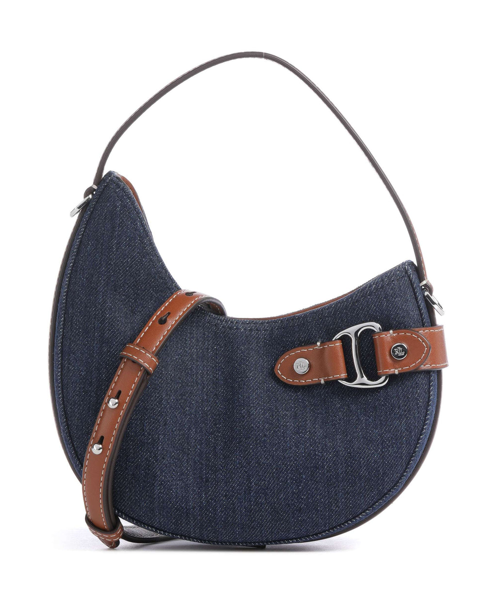 Lauren Ralph Lauren Tasha Small Crossbody bag rinse wash denim/auren tan