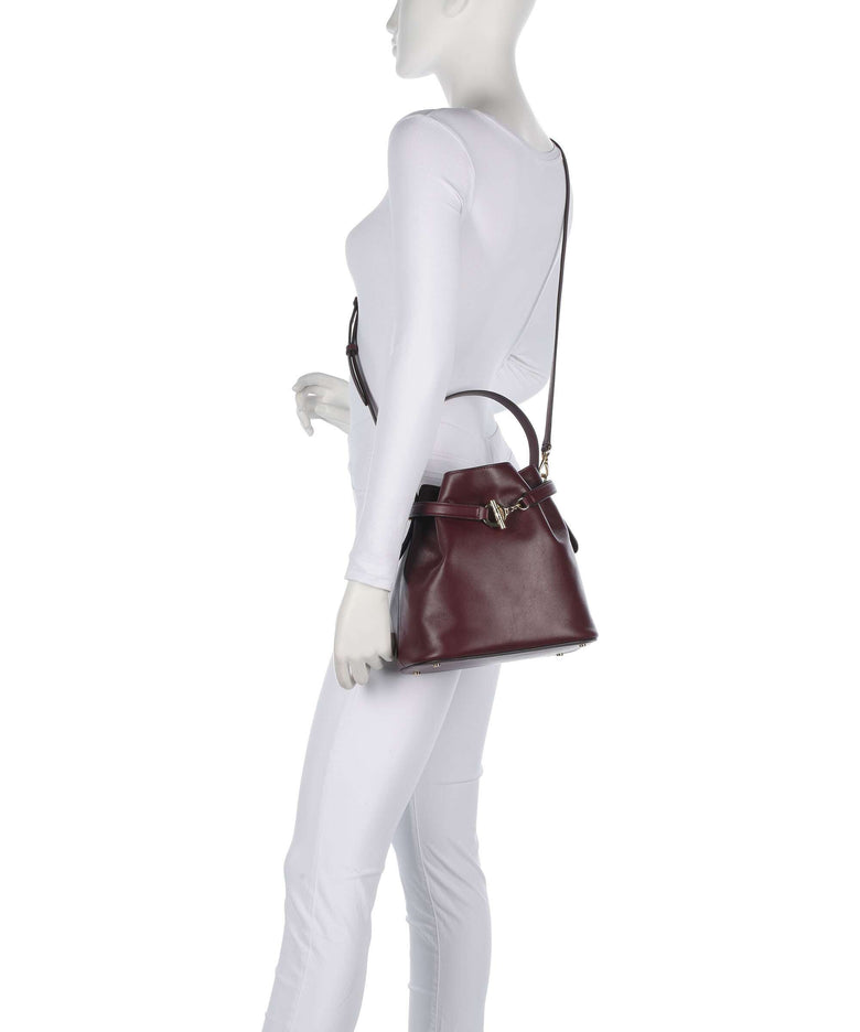 Lauren Ralph Lauren Blaike Medium Bucket bag dark garnet
