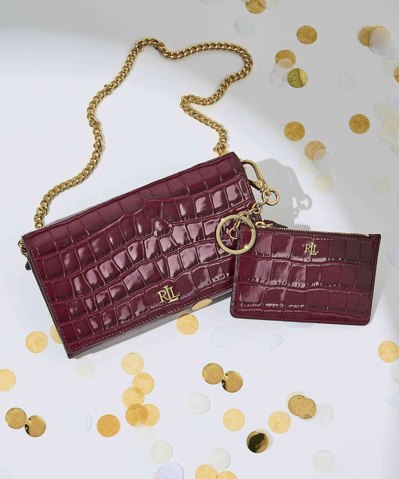 Lauren Ralph Lauren Small Credit card holder dark garnet