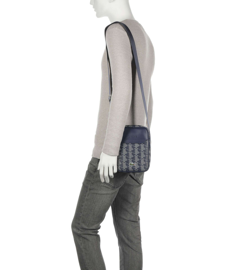 Lacoste The Blend Crossbody bag monogram/marine/blanc