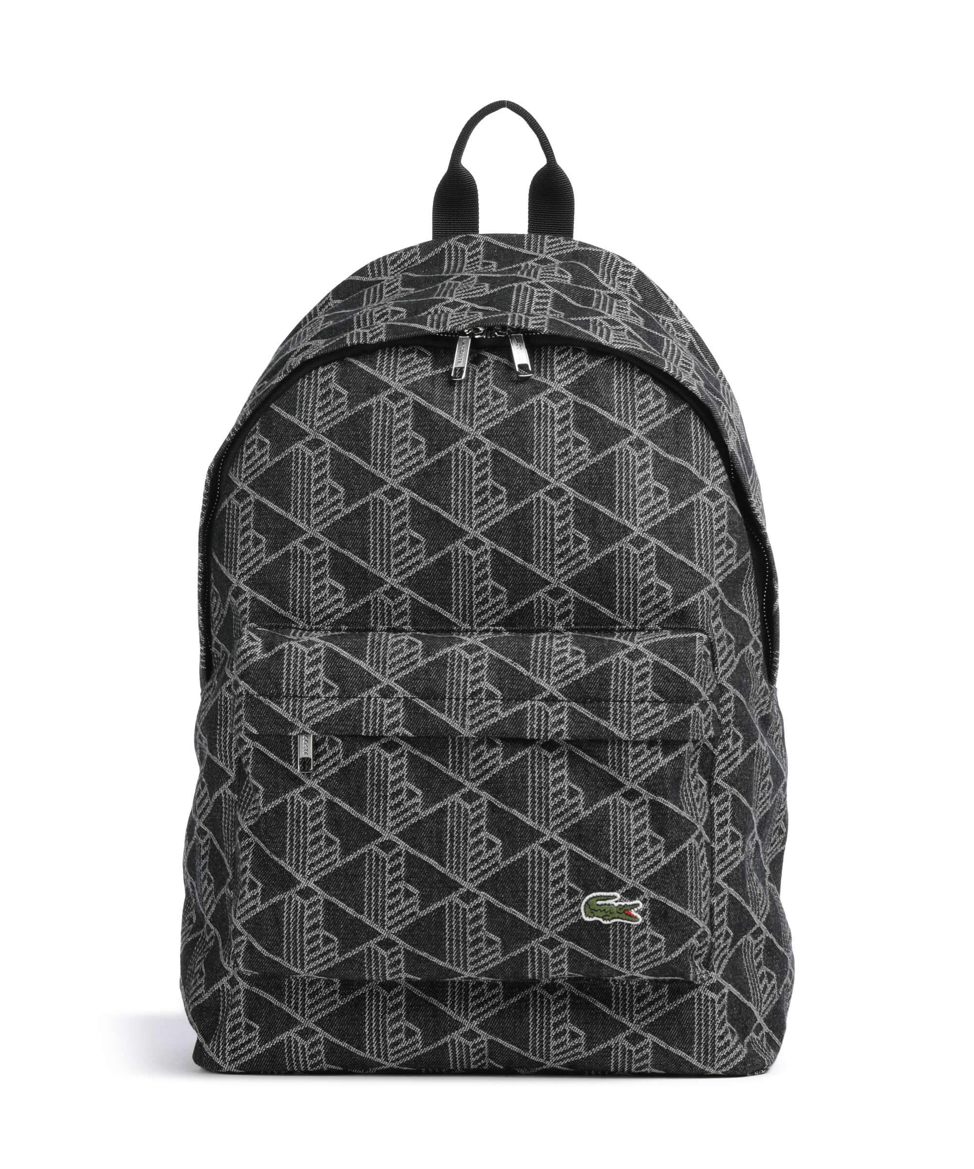 Lacoste Neocroc Backpack mono jacquard denim noir