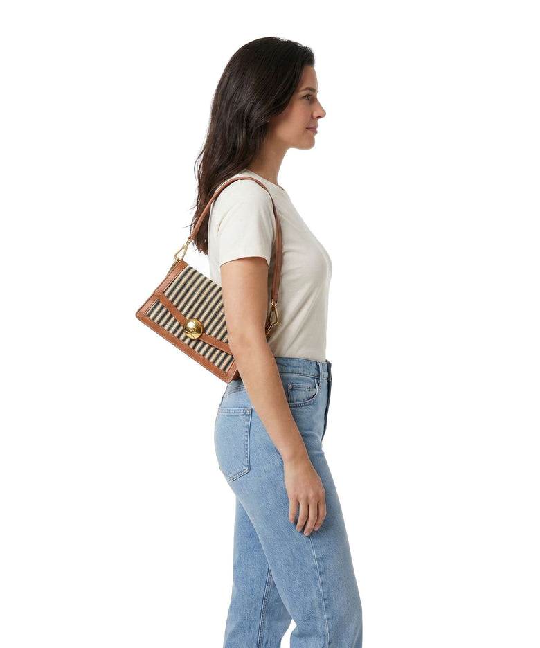 Lacoste Summer Pack Shoulder bag natural/noir/tan