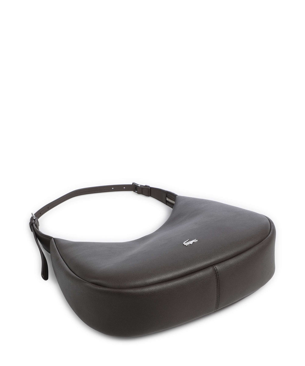 Lacoste Authentic Hobo bag dark brown