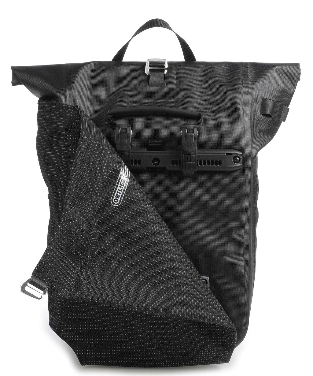 Ortlieb Vario High Vis 26 Rolltop backpack black reflective