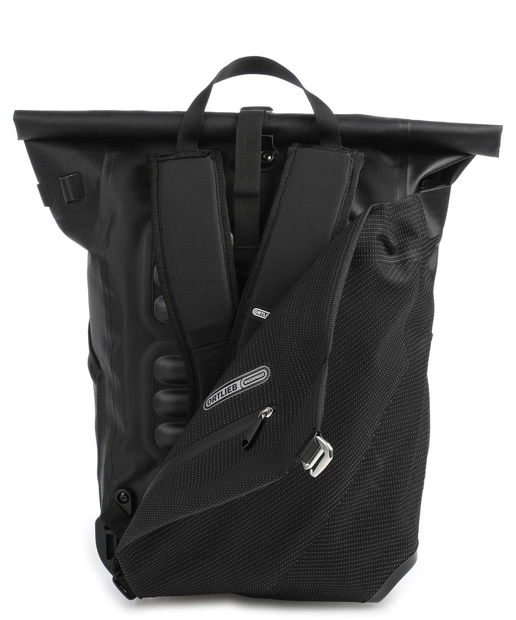 Ortlieb Vario High Vis 26 Rolltop backpack black reflective