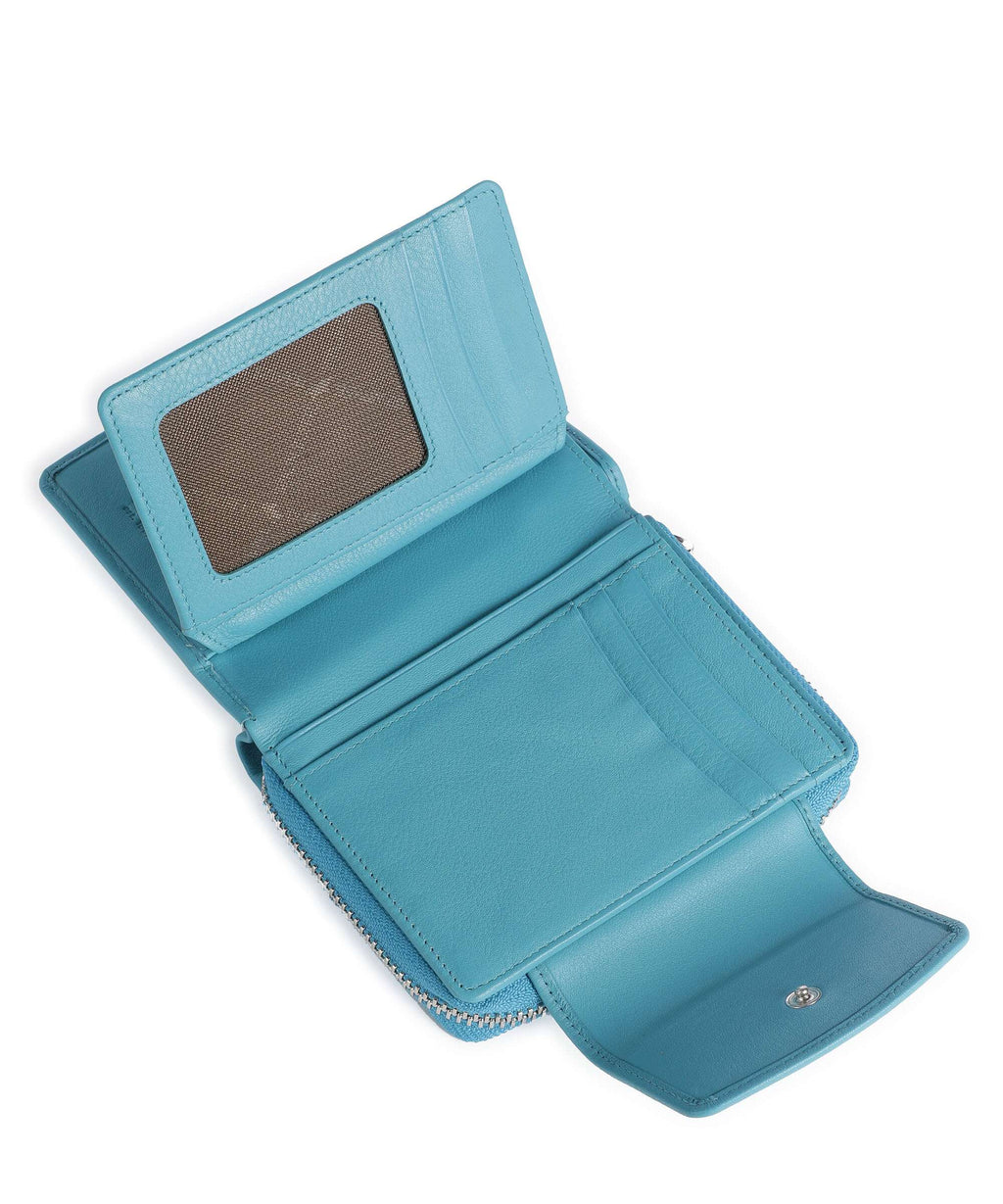 Braun Büffel Joy Wallet türkis