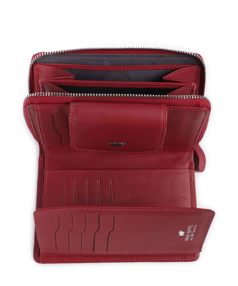 Braun Büffel Golf RFID Wallet rot