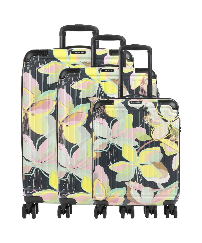 Travelite Cruise Suitcase set (4 wheels) gelbe orchidee