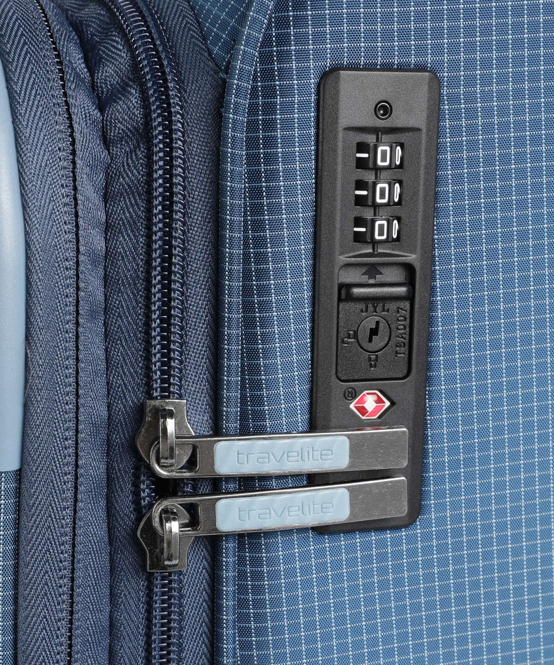 Travelite Corsiica Suitcase set (4 wheels) blue