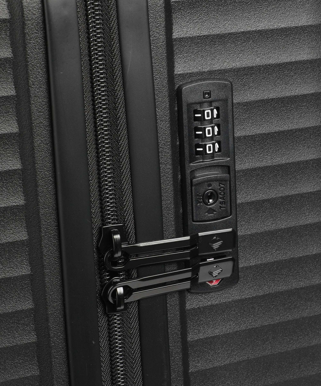 Travelite Air Stripe Slim Suitcase set (4 wheels) black