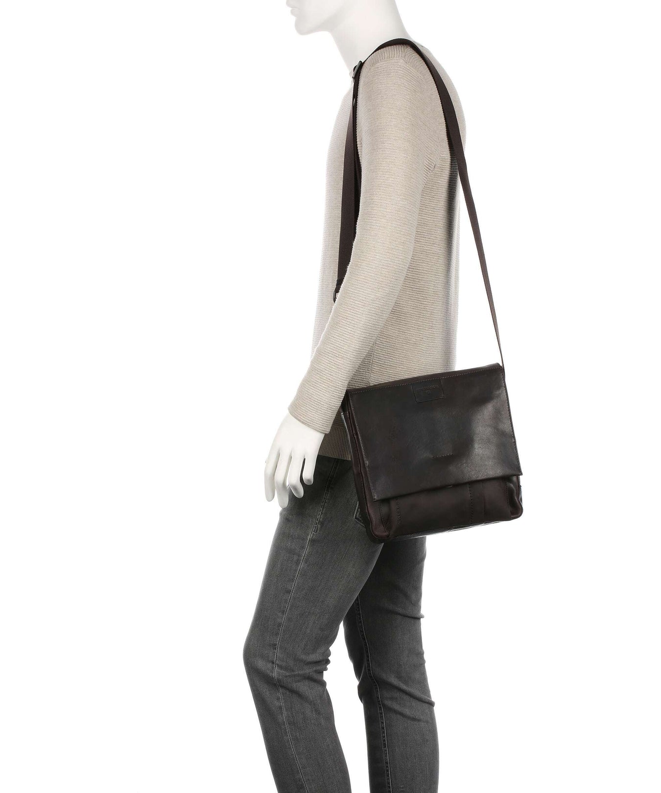 Strellson Brick Lane Crossbody bag dark brown