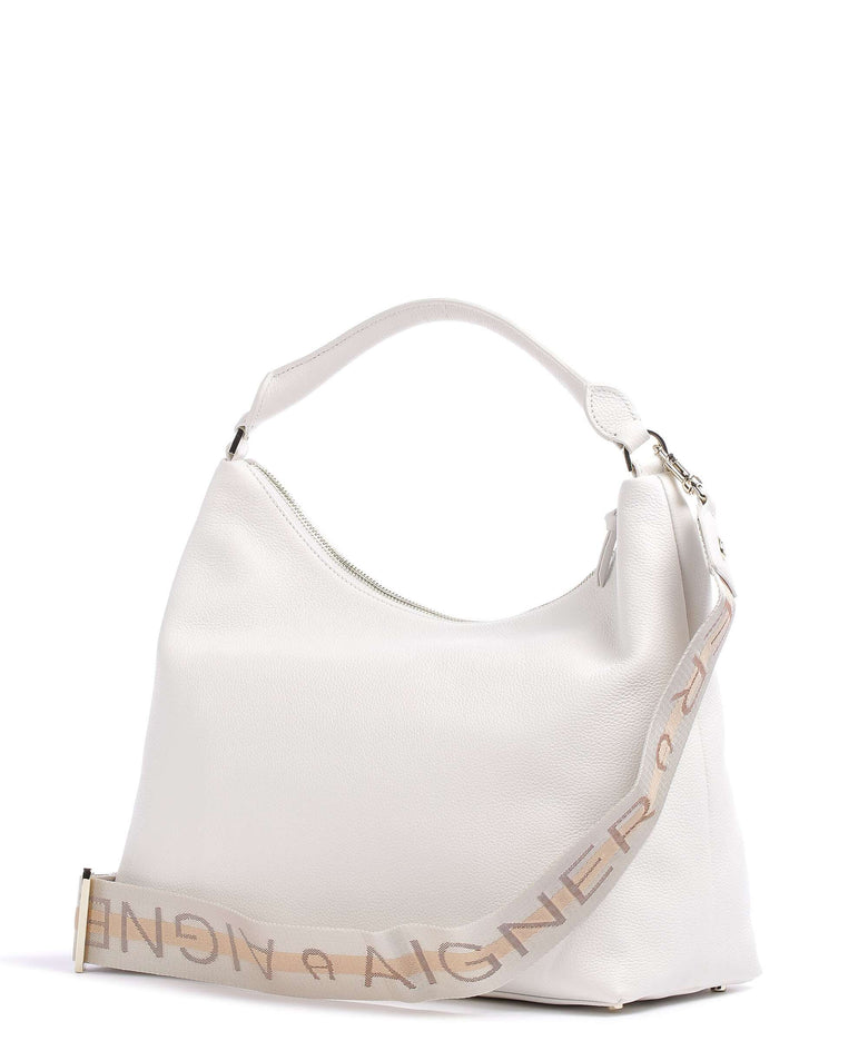 Aigner Zita M Hobo bag cotton white