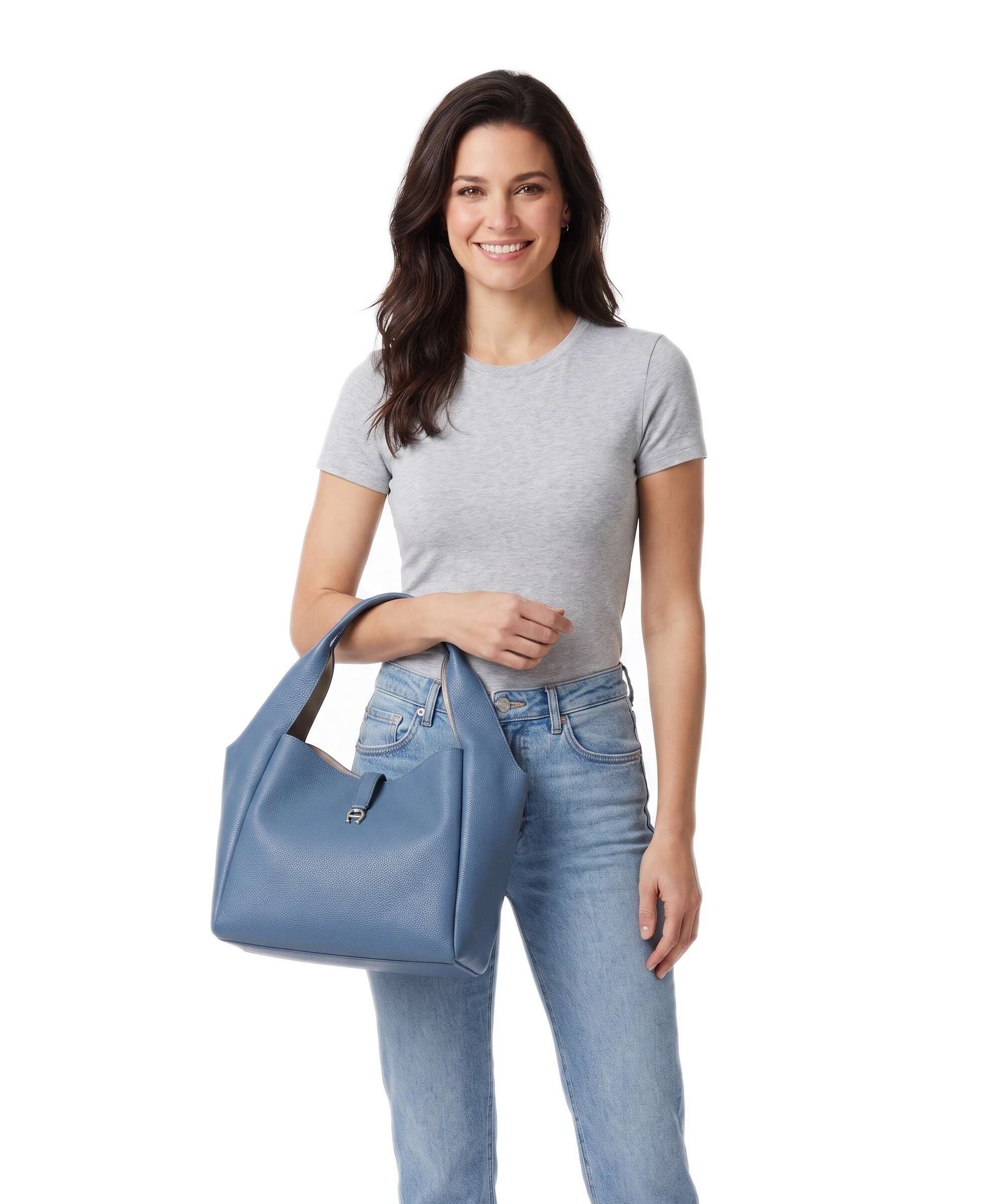 Aigner Zaira M Hobo bag porcelain blue