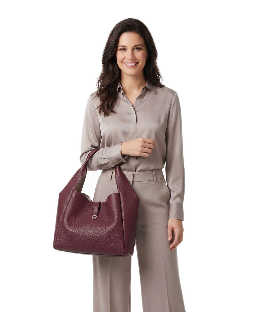 Aigner Zaira M Hobo bag burgundy