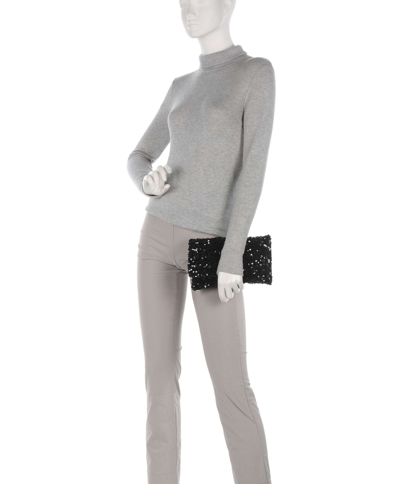 Abro Sequins Clutch bag black/nickel