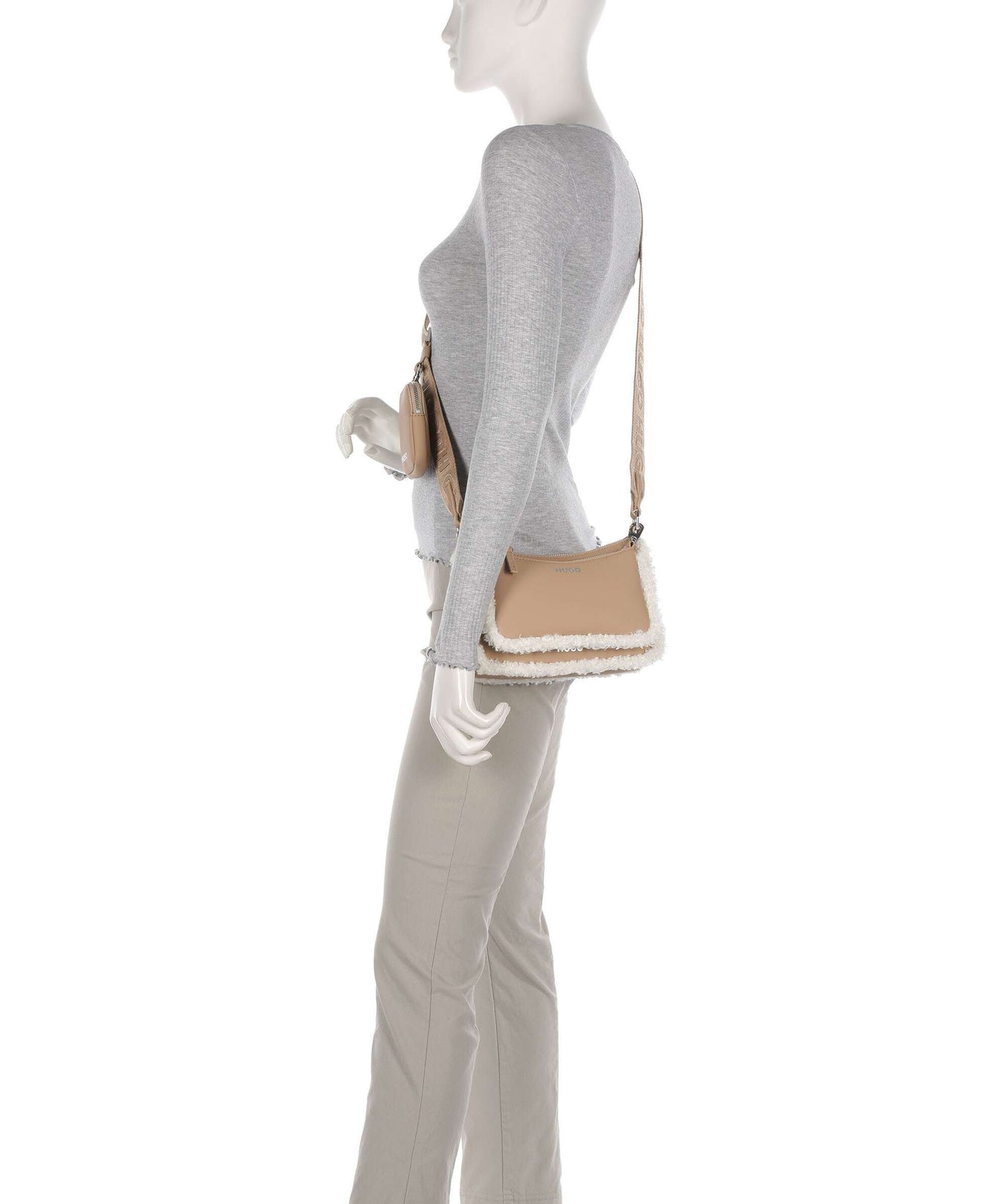 Hugo Bel Crossbody bag open beige