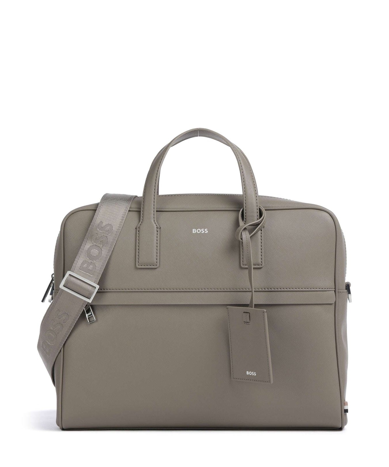 BOSS Zair Briefcase open green