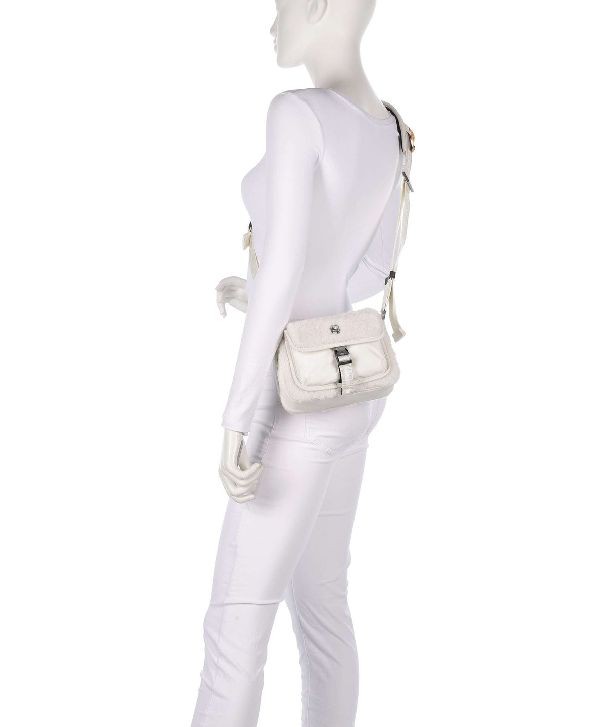 BOSS B Icon Crossbody bag open white