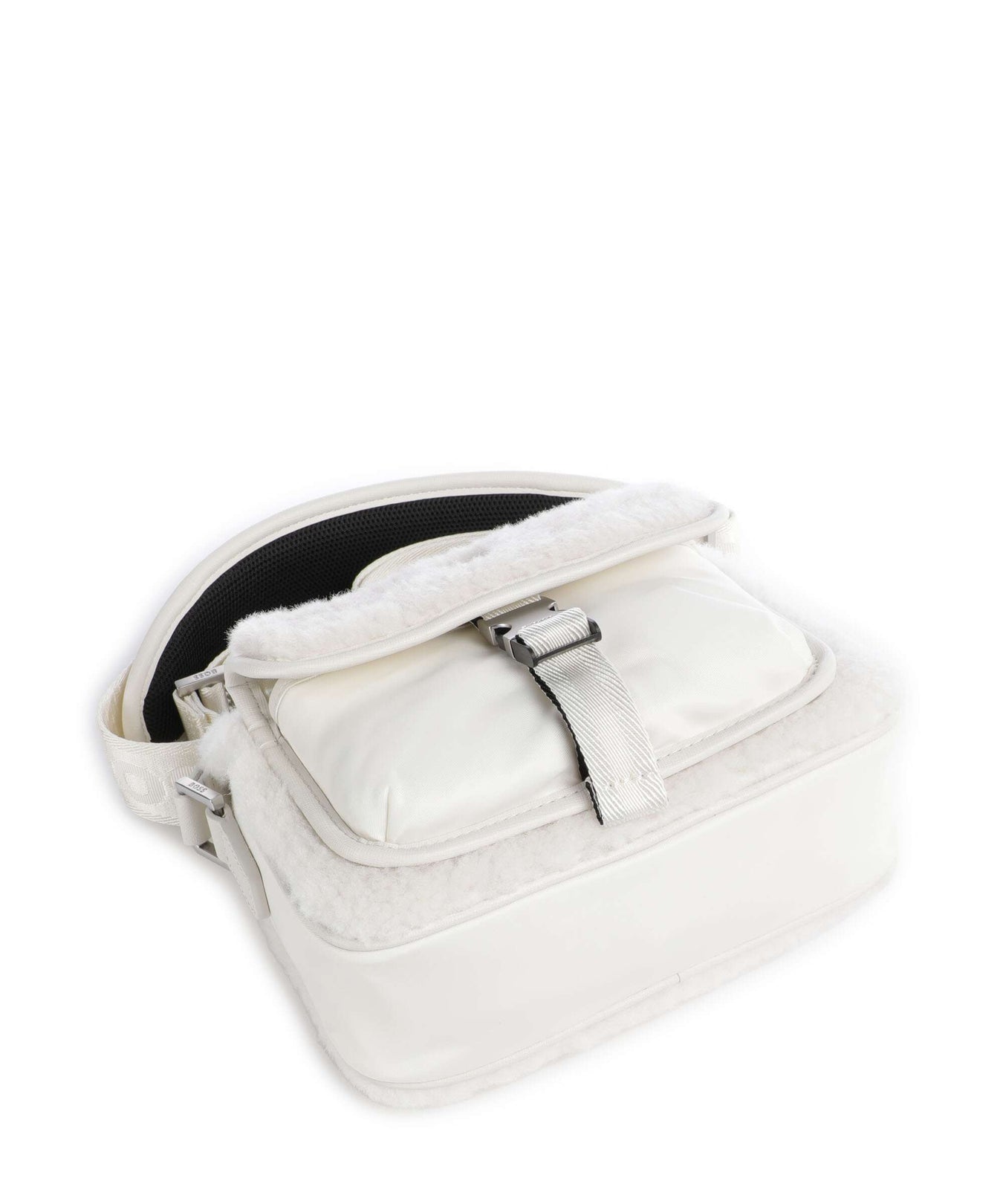 BOSS B Icon Crossbody bag open white