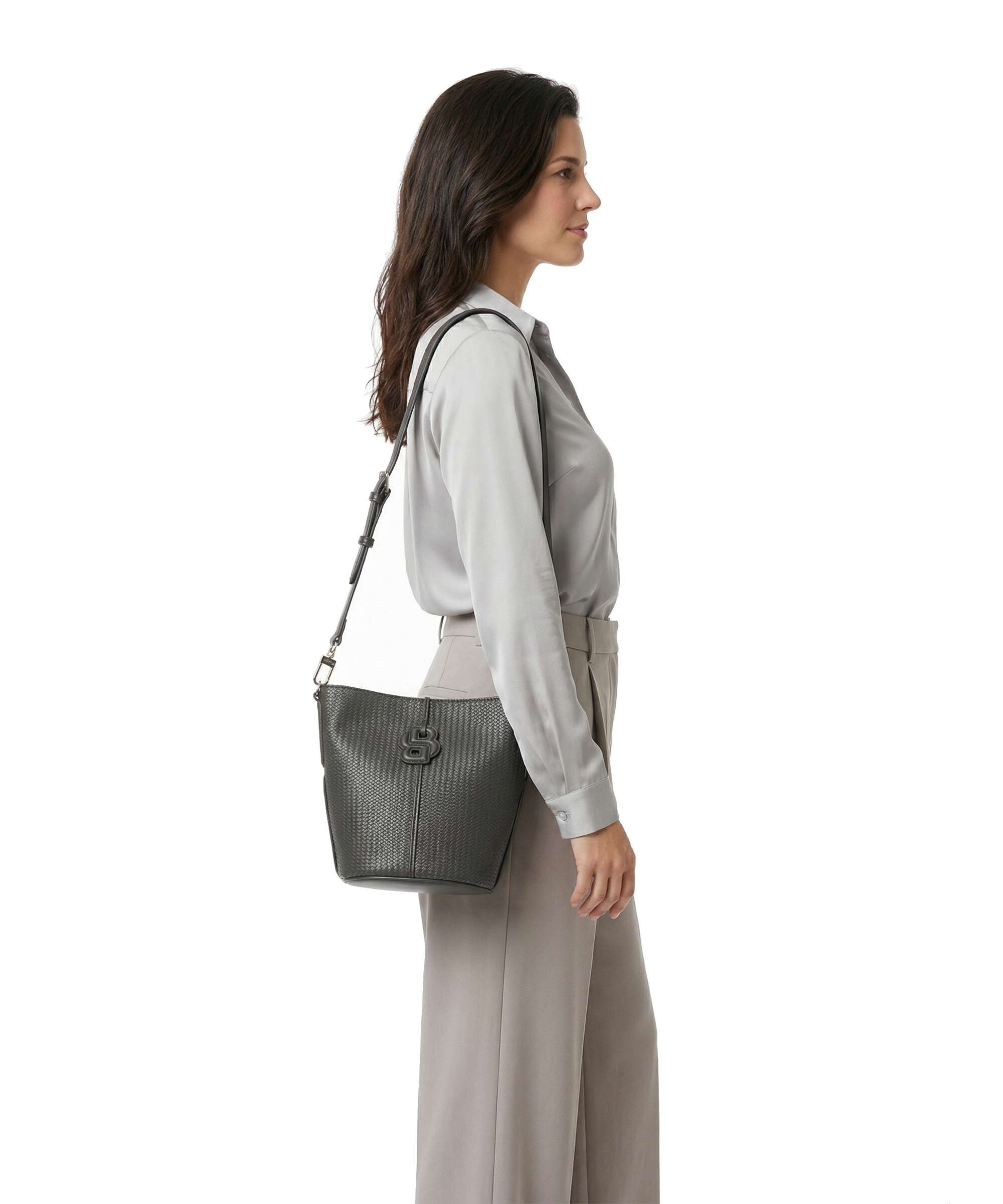 BOSS Anett Bucket bag dark brown