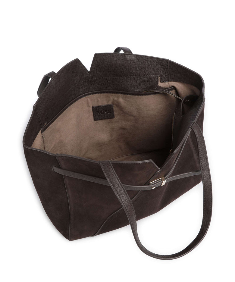 BOSS Revers Tote bag dark brown