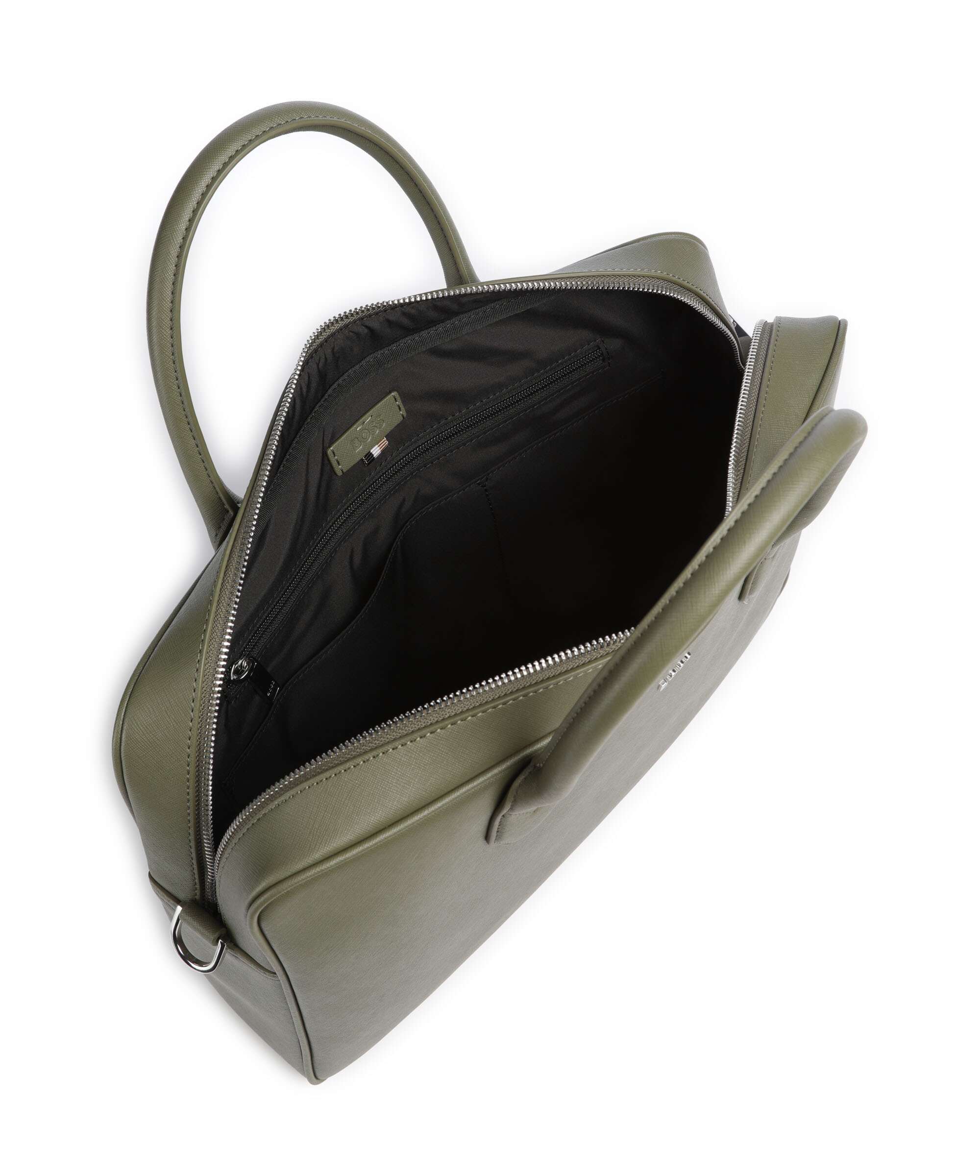 BOSS Northon Briefcase open green