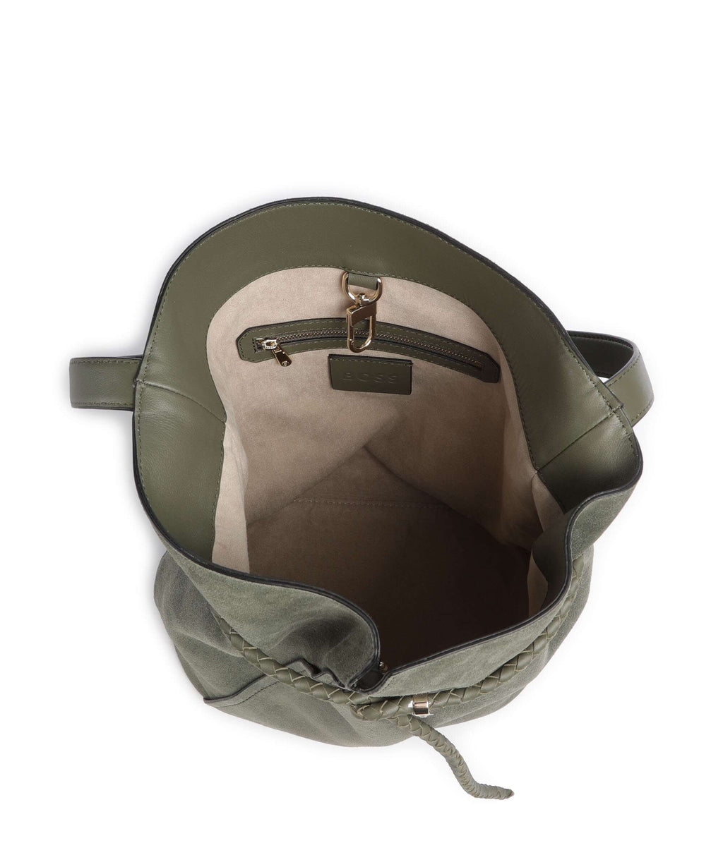 BOSS Revers Bucket bag dark green