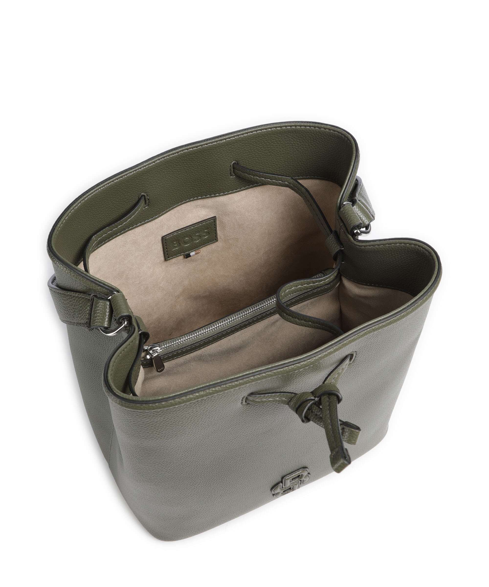 BOSS Anett Bucket bag dark green