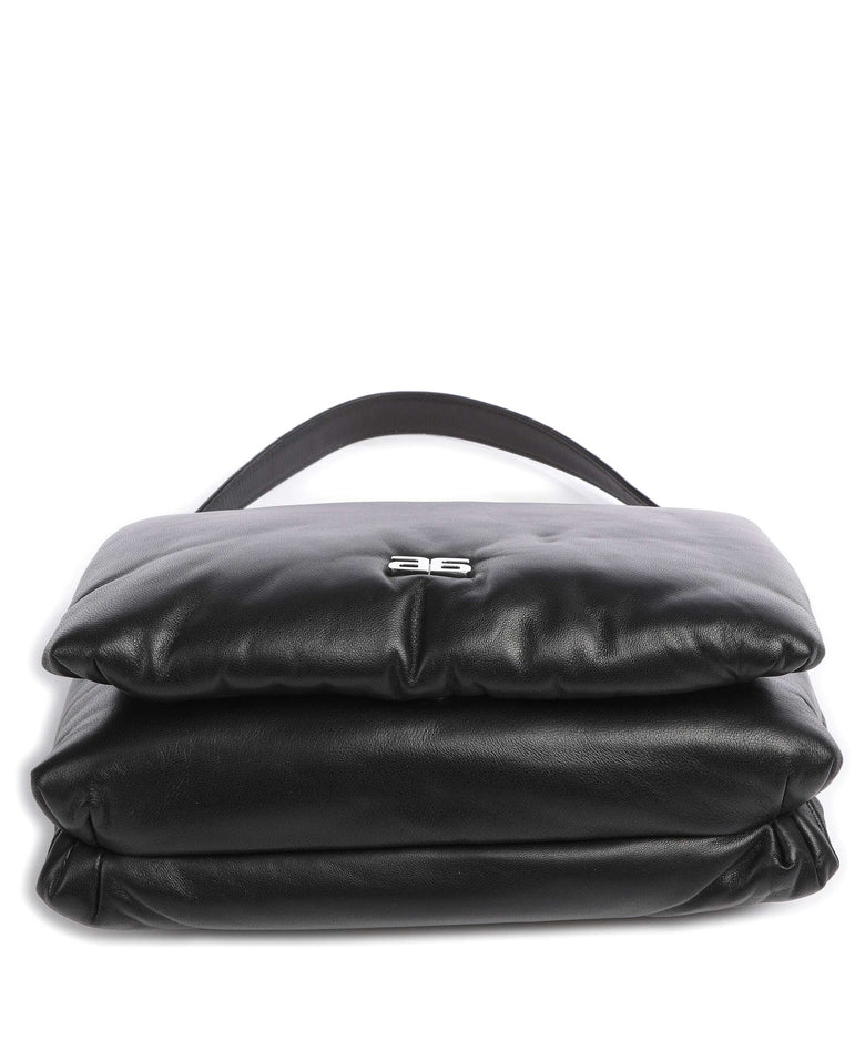 Abro Piuma Lucido Puffer Shoulder bag black/nickel