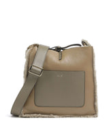 Abro Shearling Raquel Crossbody tas siena