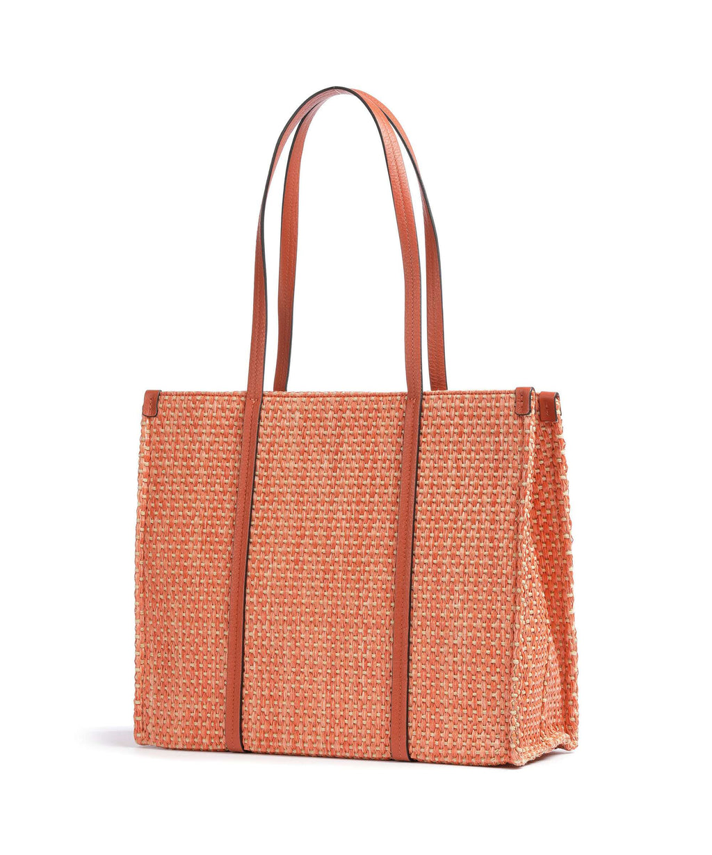 Abro Raffia Susanna Tote bag orange