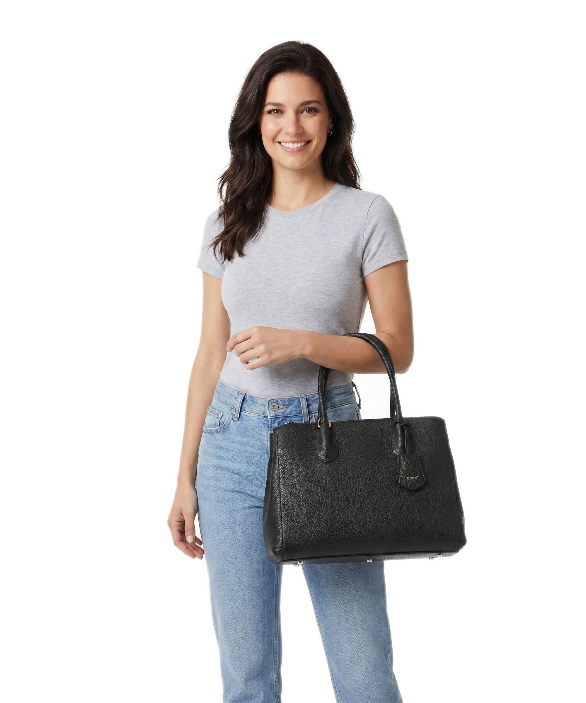 Abro Adria Busy Medium Handbag black/gold