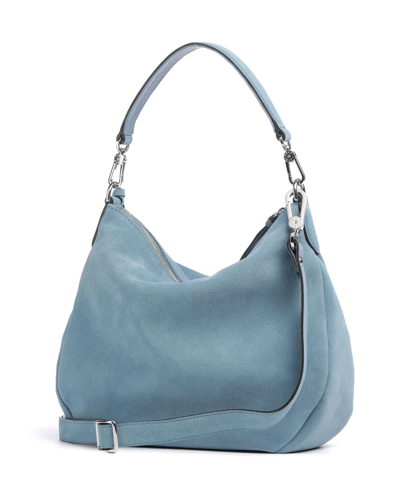 Abro Suede Juna Hobo bag blue