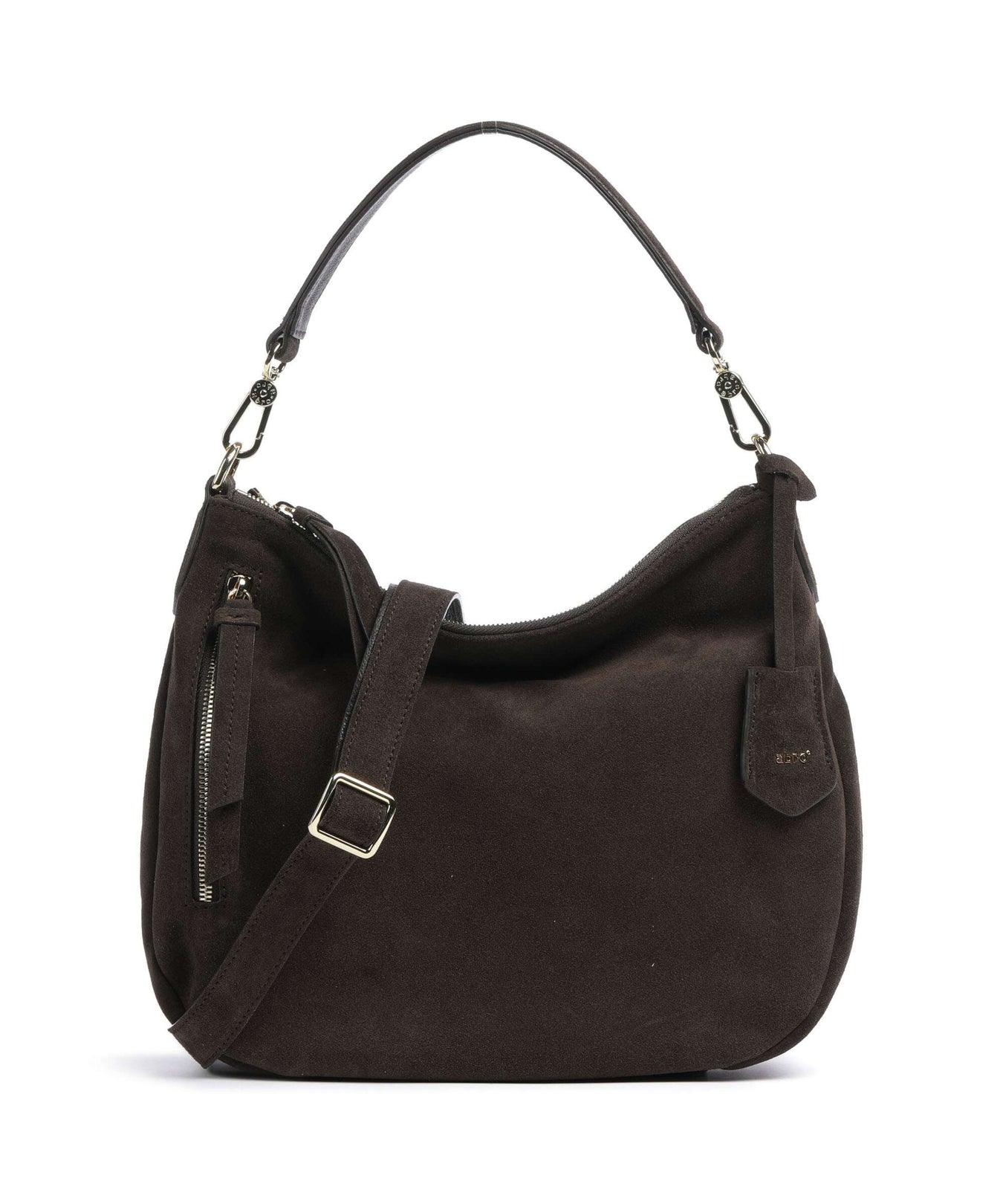 Abro Suede Juna Hobo bag brown