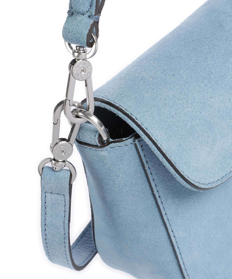 Abro Suede Camilla Shoulder bag blue