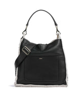 Abro Shearling Raquel Hobo tas black/white