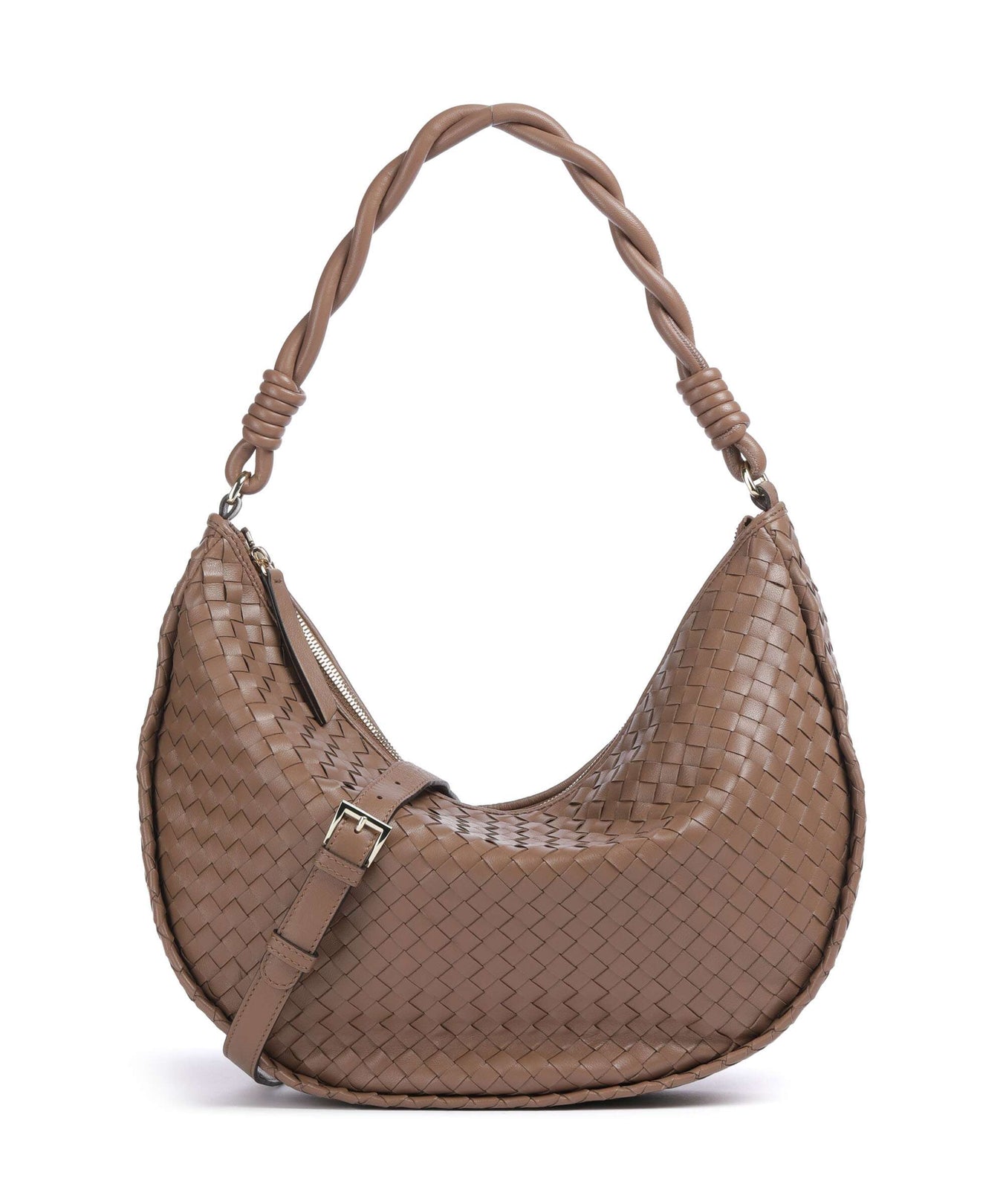 Abro Piuma Moon Hobo bag camel