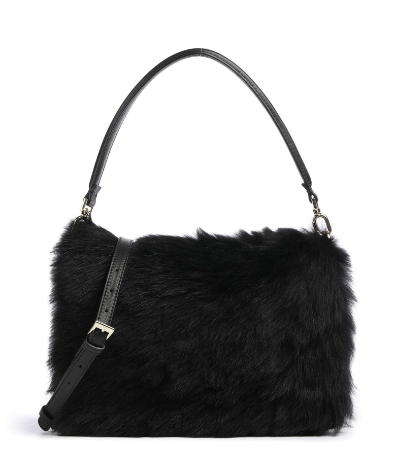 Abro Shearling Astor Shoulder bag black/gold