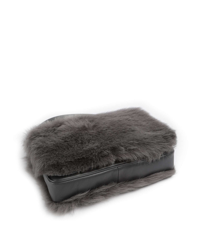 Abro Shearling Astor Shoulder bag grey