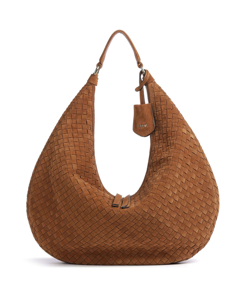 Abro Suede Nana Hobo bag cuoio