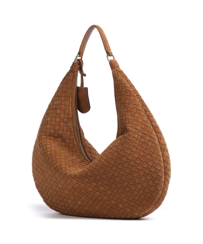 Abro Suede Nana Hobo bag cuoio