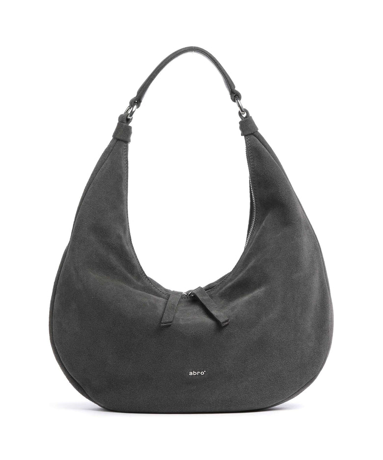 Abro Suede Nana Hobo bag grey