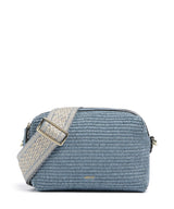 Abro Raffia Kaia Crossbody tas light blue/fairy