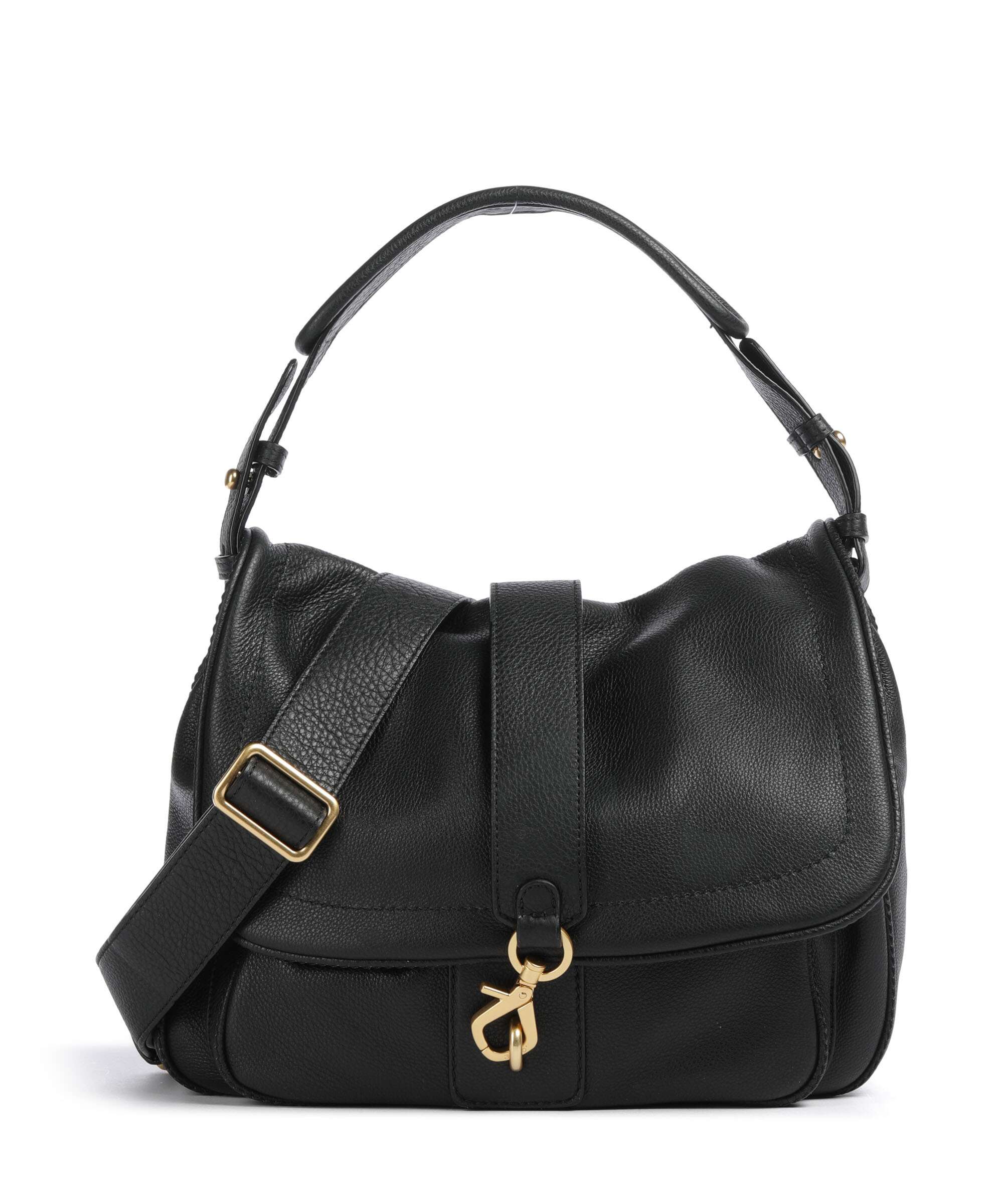 Abro Dalia Star Saddle Hobo bag black/gold
